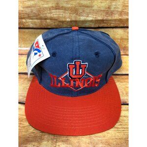 NWT NOS Vintage University of Illinois Snapback Hat Cap The Game (c1)